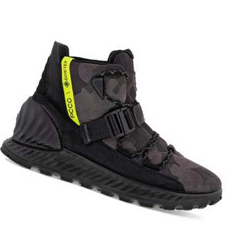 Men's Ecco Exostrike Gtx Buckle Boots Grey / Black | SG 437KOR